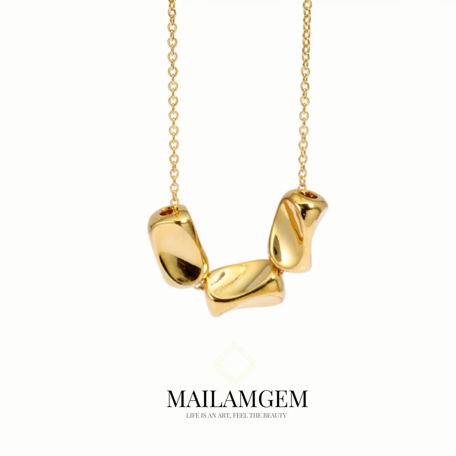 MAILAMGEM: Gold Plated Sterling Silver Necklace - Elegant & Timeless