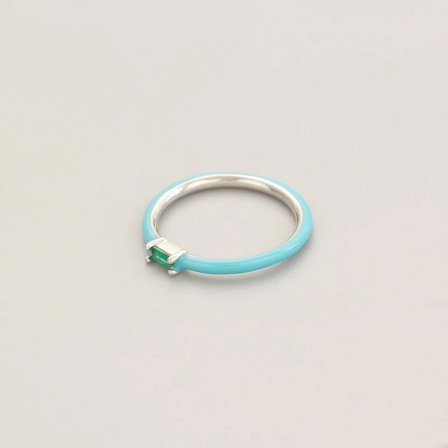 Candy Color Diamond Ring-Blue