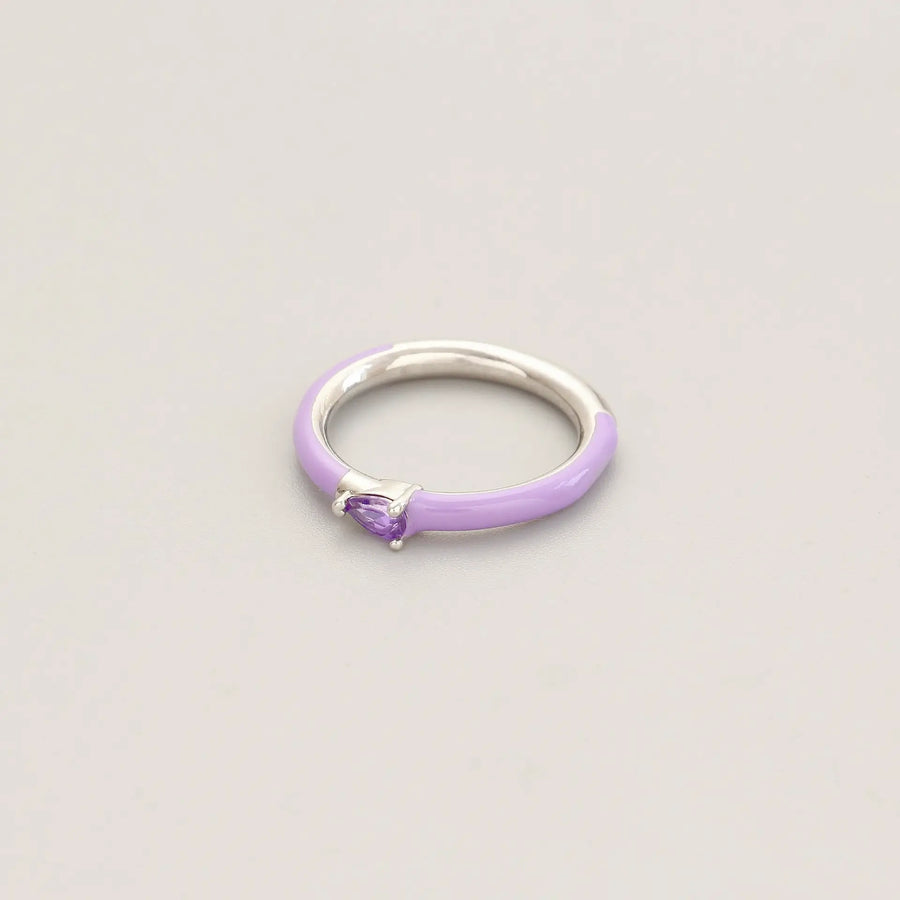 Candy Color Diamond Ring-Purple