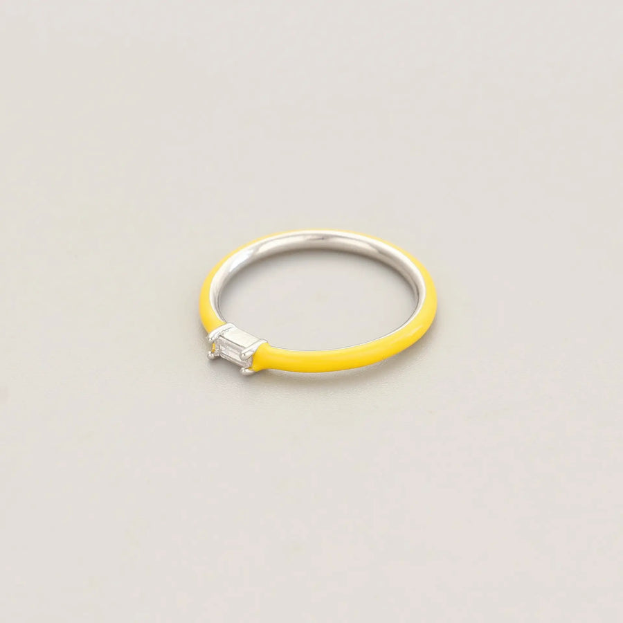 Candy Color Diamond Ring-Yellow