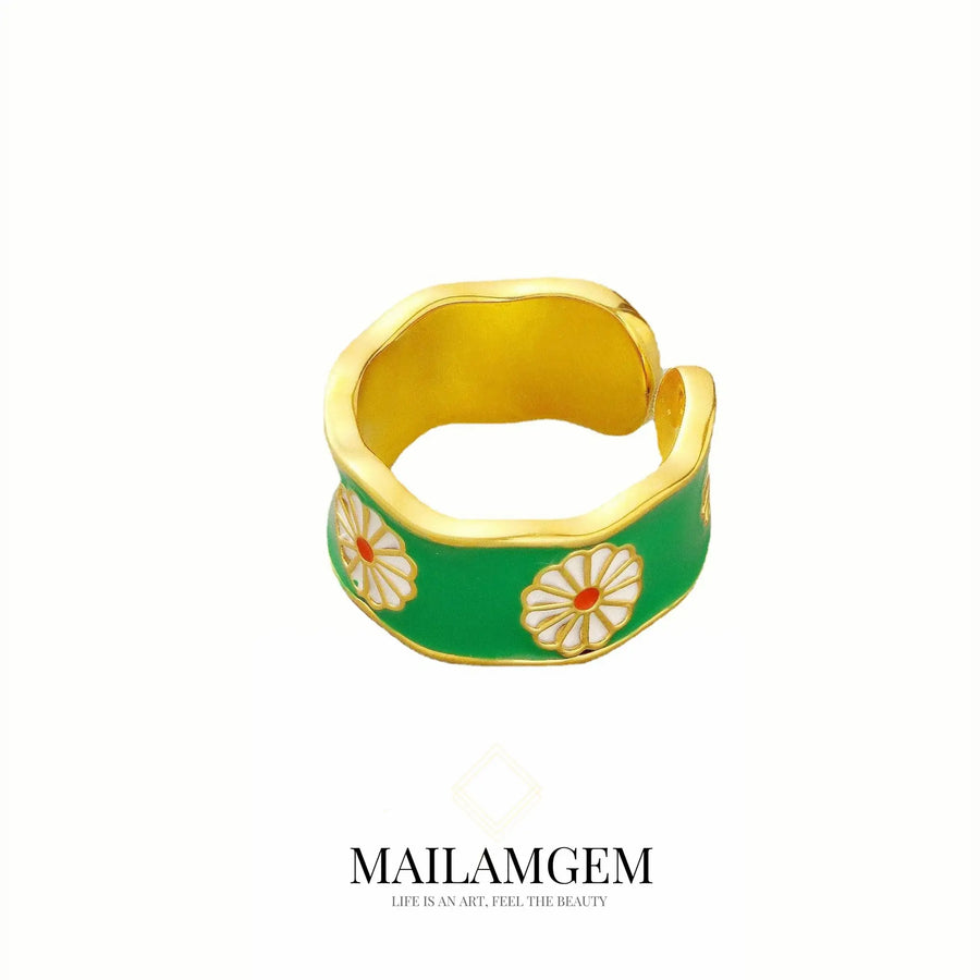 Daisy Enamel Ring - MAILAMGEM