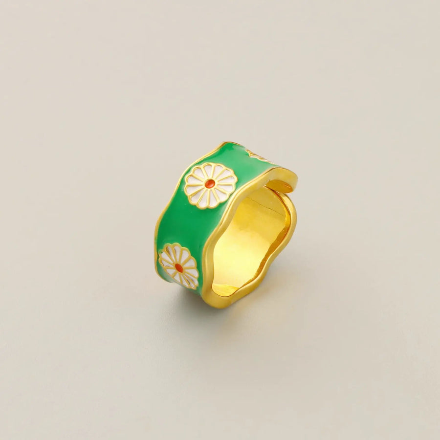 Daisy Enamel Ring