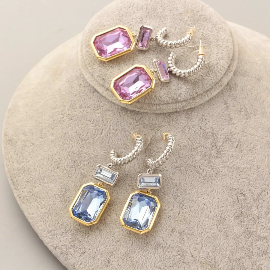 Gemstone Drop Earrings  