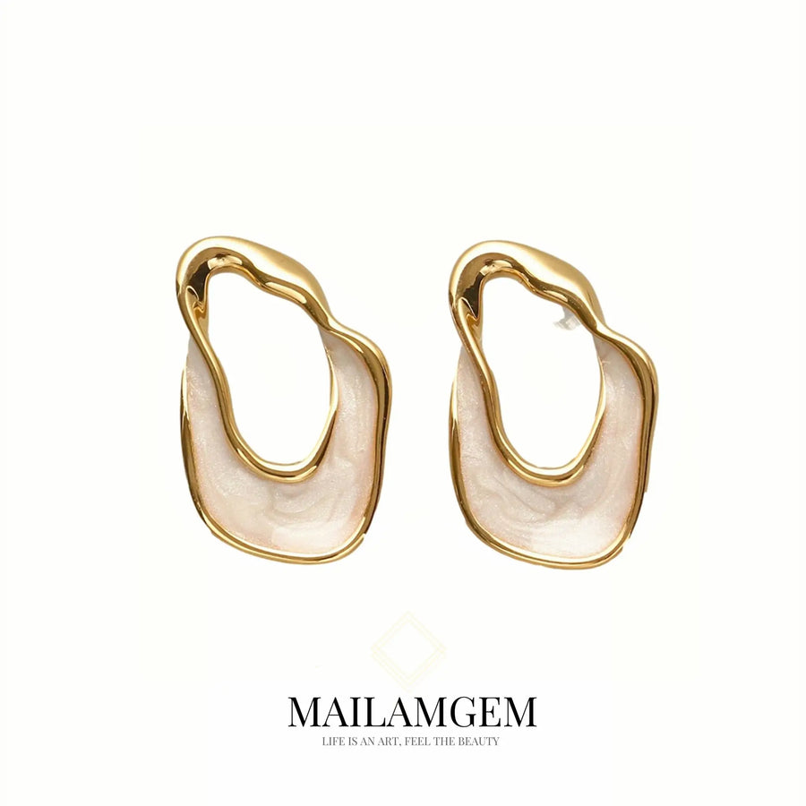 Glazed Stud Earrings - MAILAMGEM