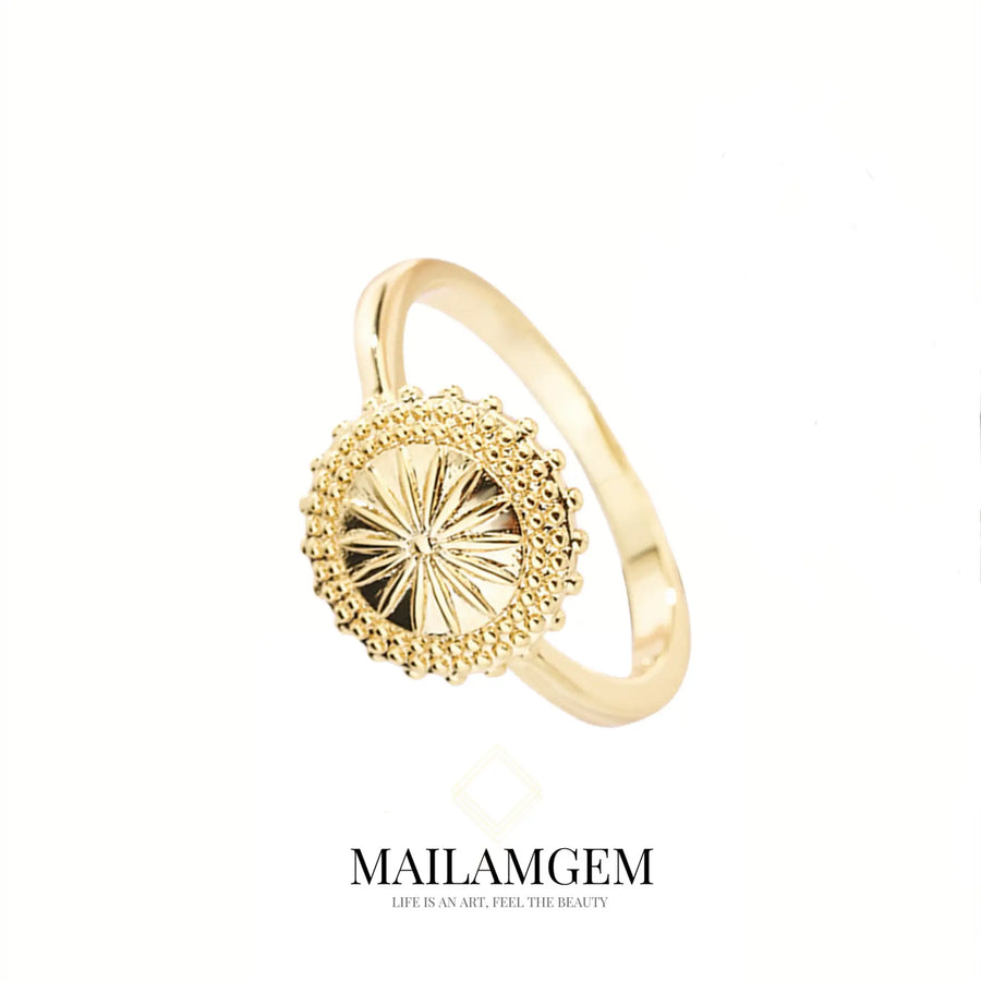 Gold Silver Sunray Ring