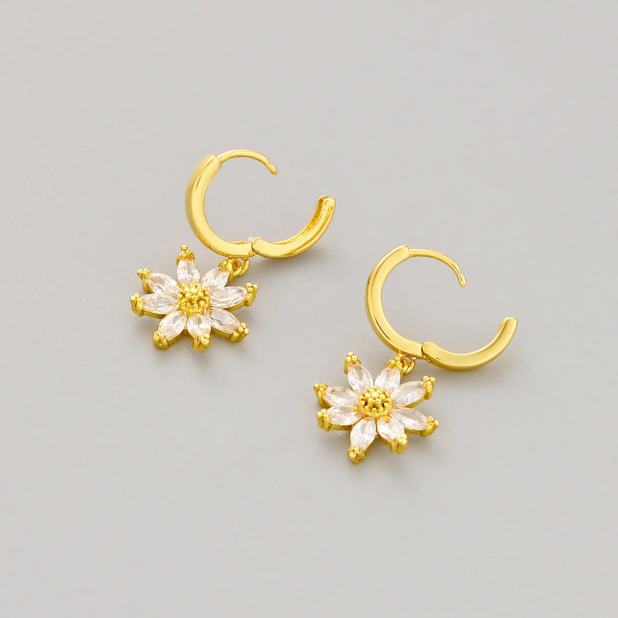 Golden Sunflower Earrings