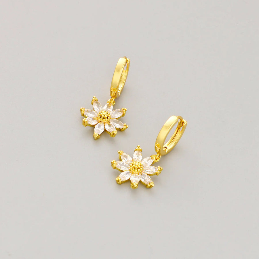 Golden Sunflower Earrings