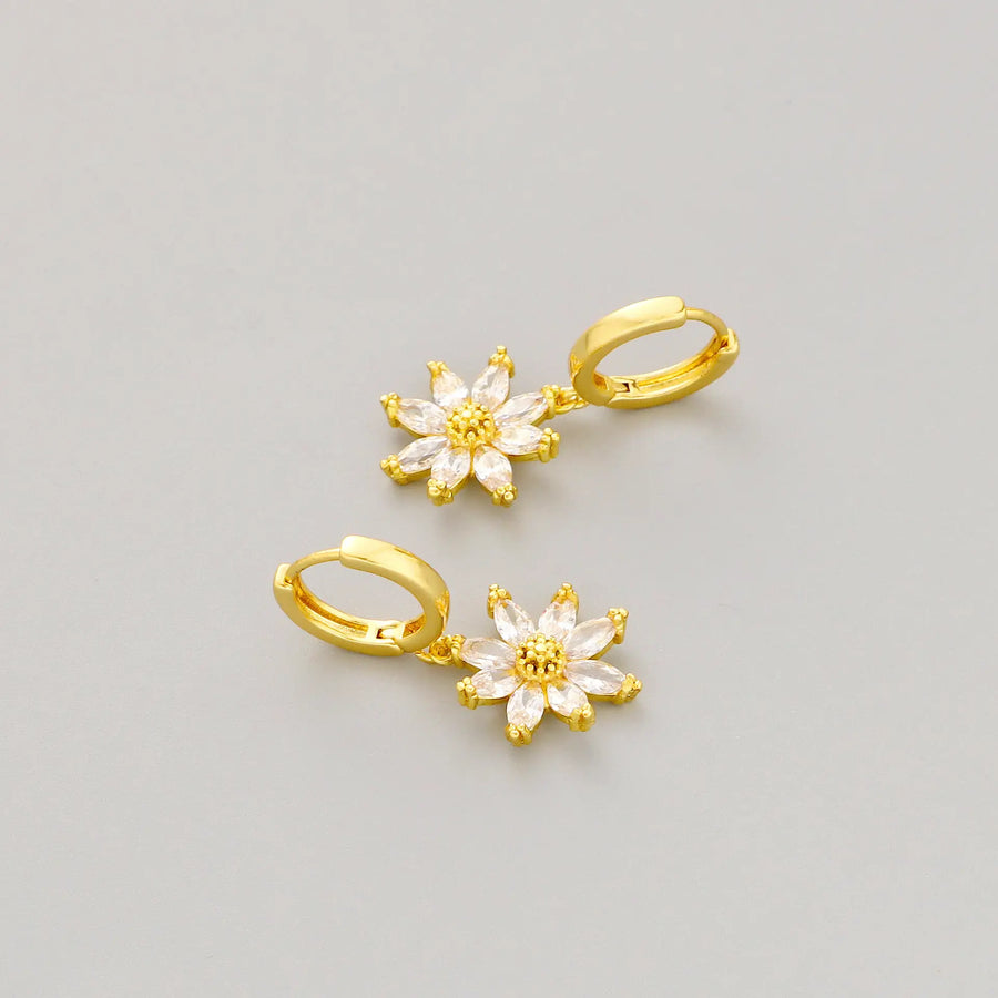 Golden Sunflower Earrings