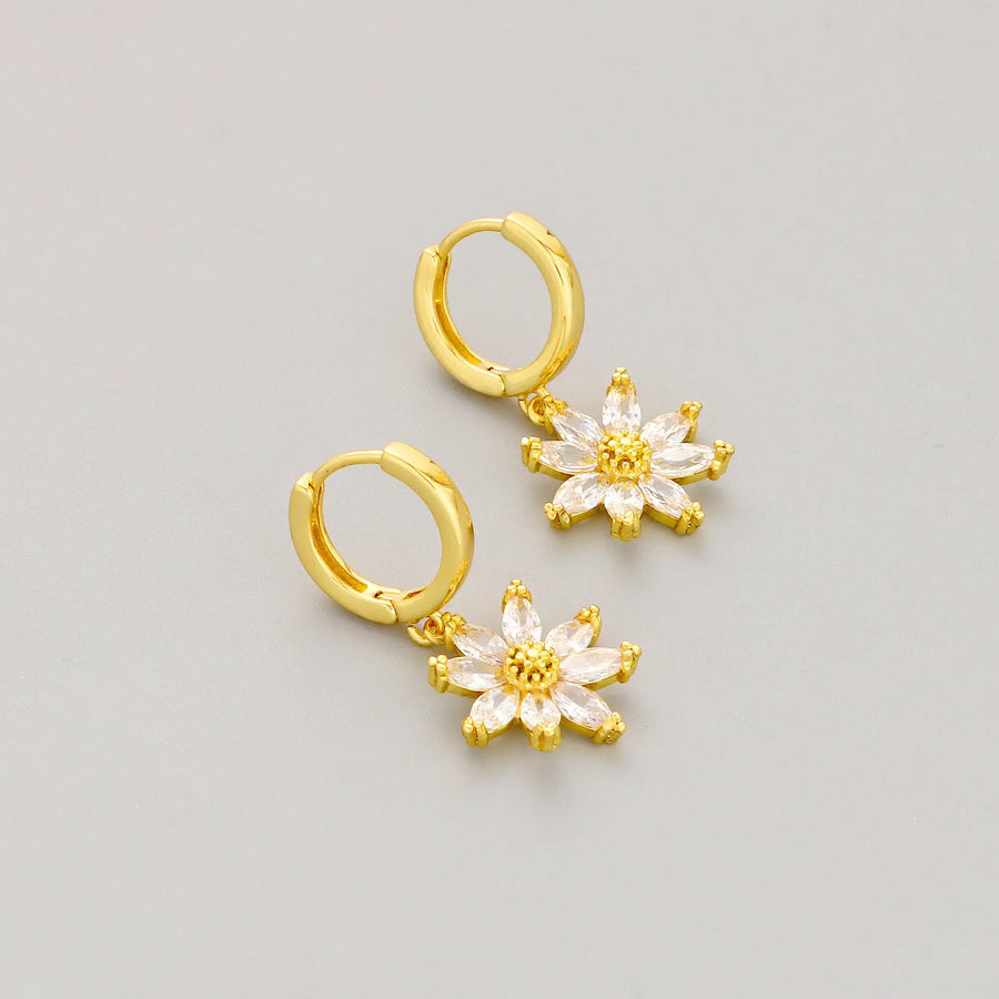 Golden Sunflower Earrings