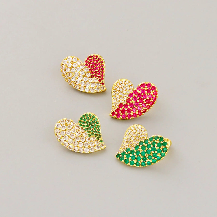 Heart Candy Color Stud Color Earrings - MAILAMGEM