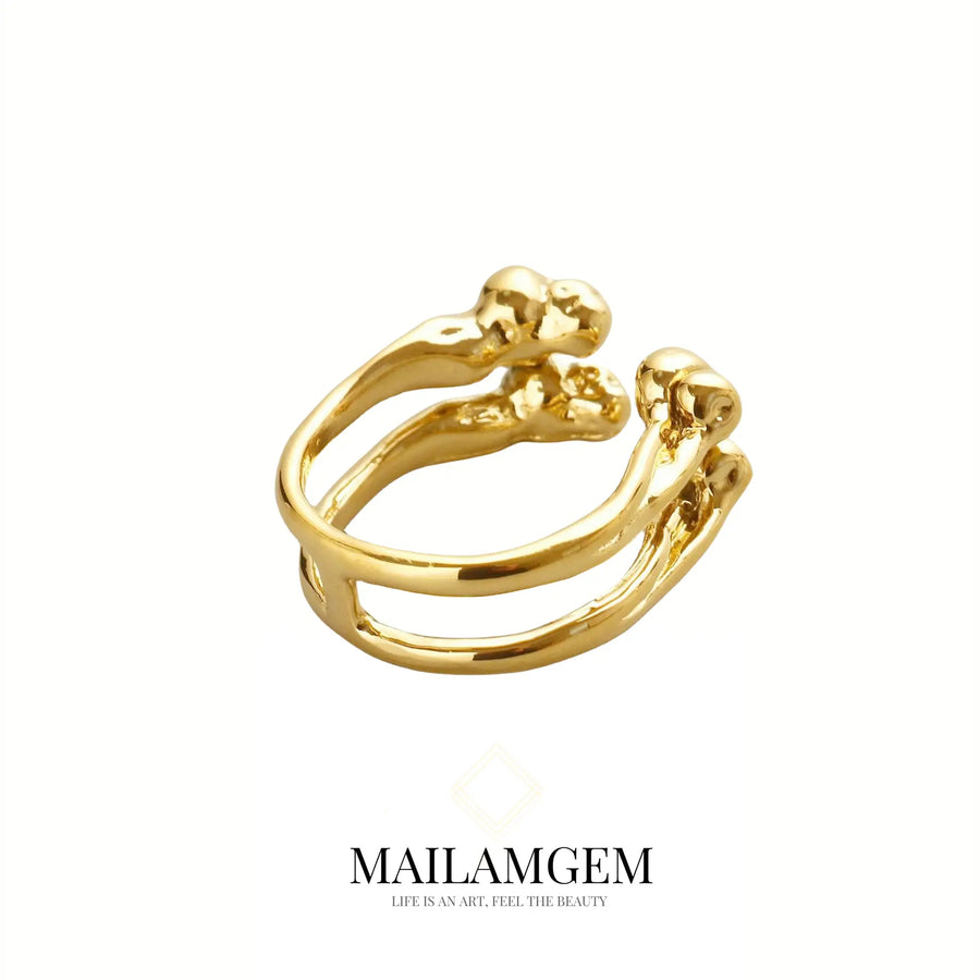 Irregular Double Ring - MAILAMGEM