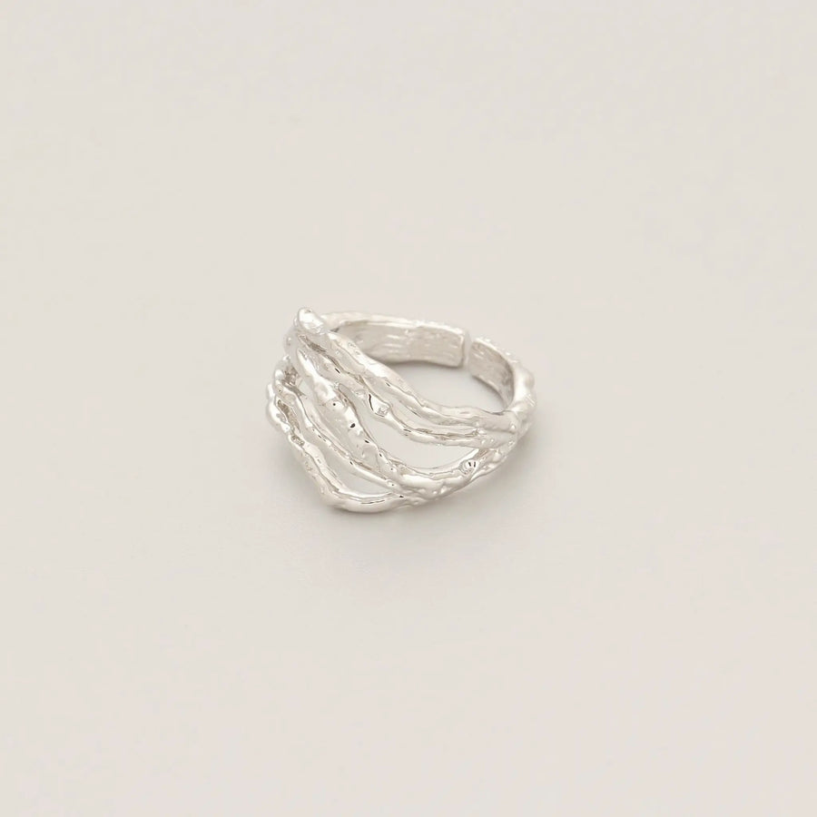 Silver Lava Ring