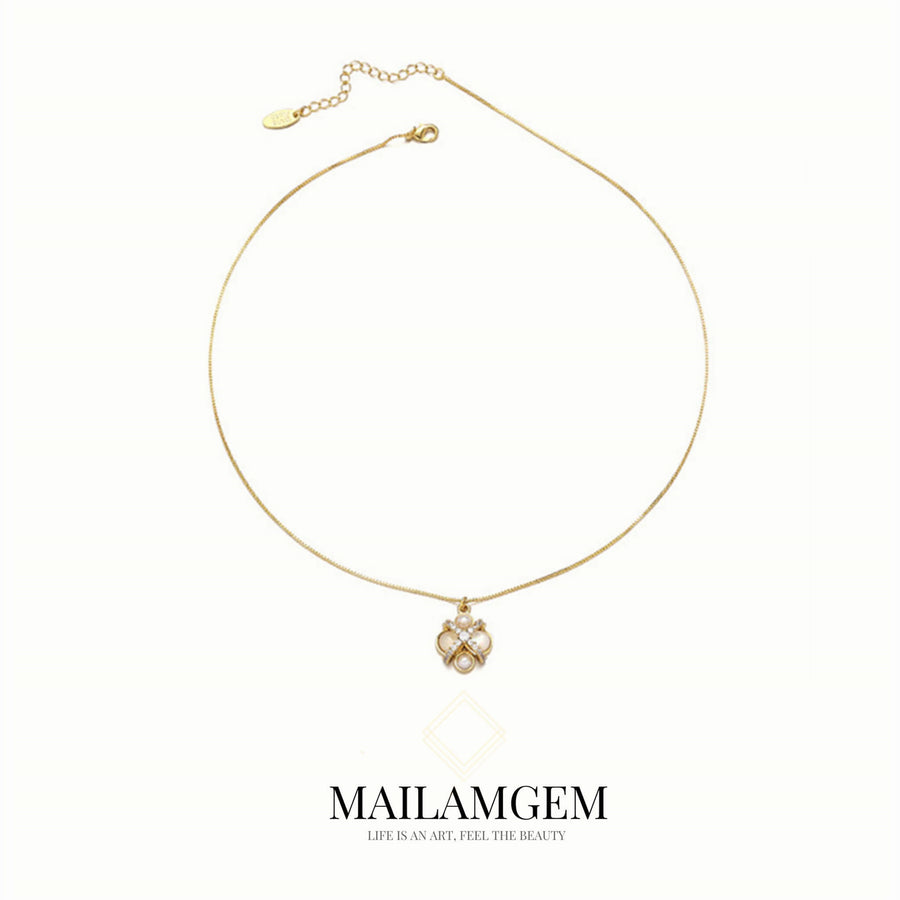 Light Zircon 18K Gold Plated Necklace