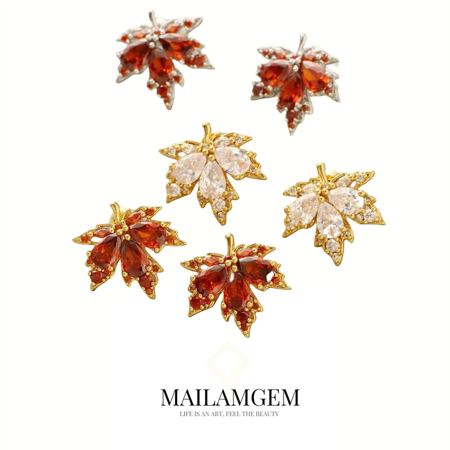 Maple Leaf Stud Earrings