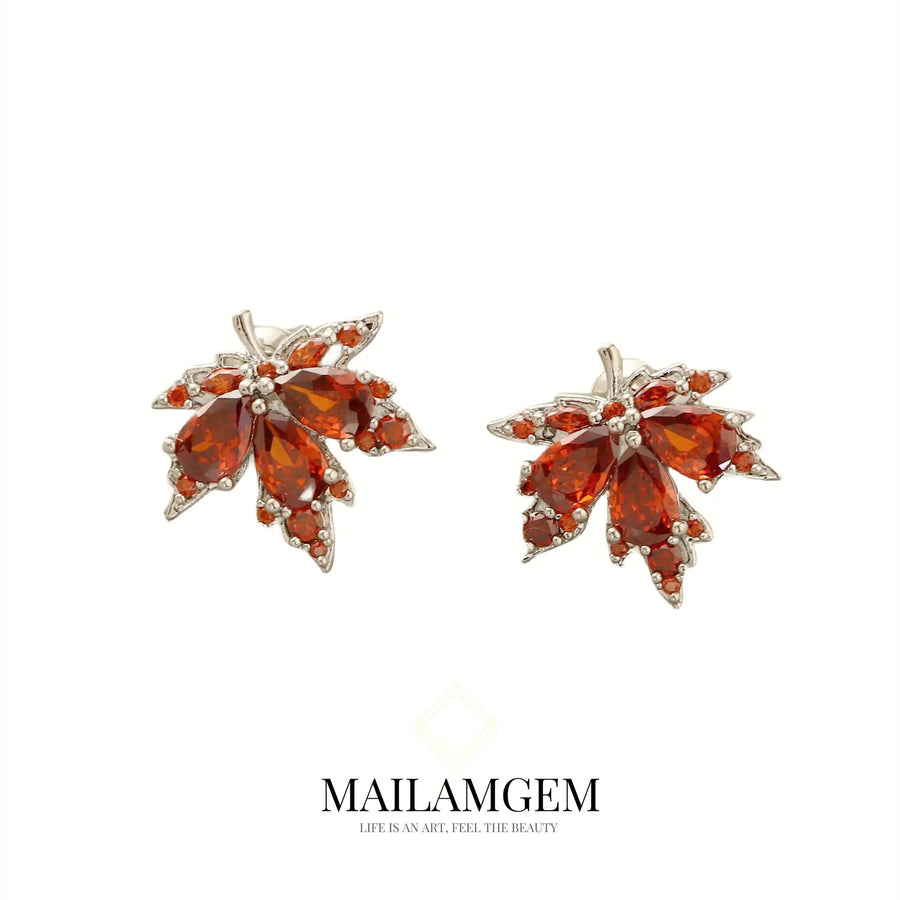 Maple Leaf Stud Earrings