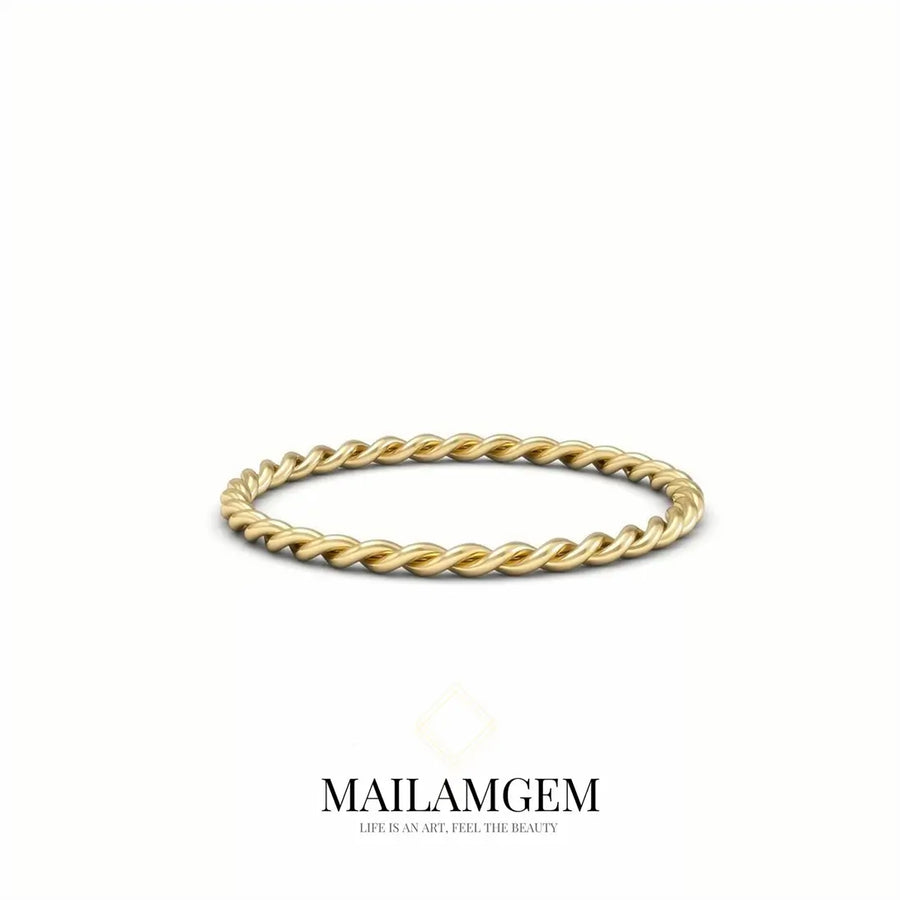 Golden Personalized Plain Ring - MAILAMGEM