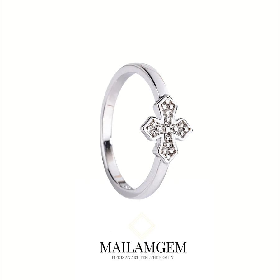 S925 Silver Cross Ring - MAILAMGEM