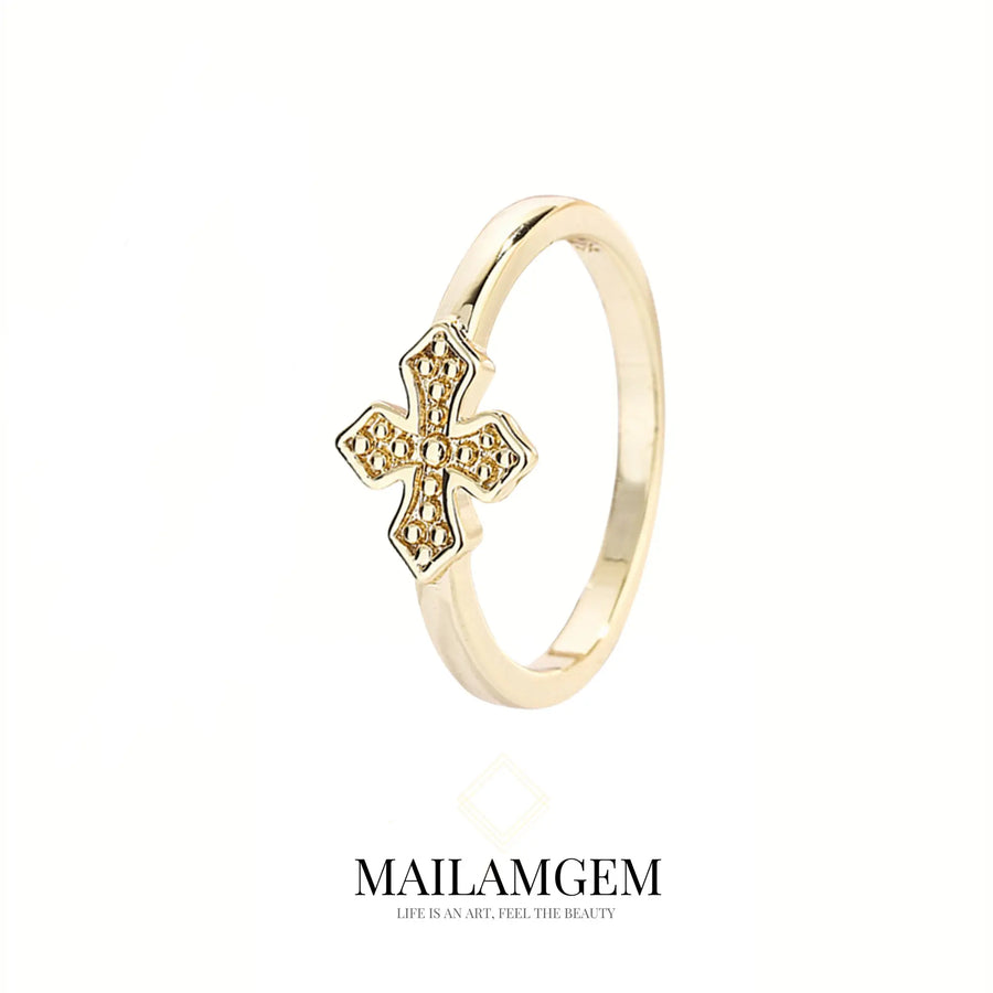 S925 Silver Cross Ring - MAILAMGEM