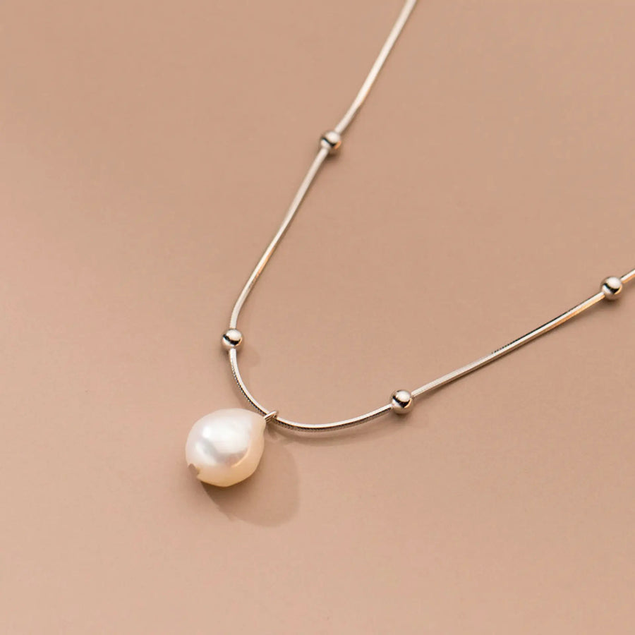 S925 Silver Pearl Necklace