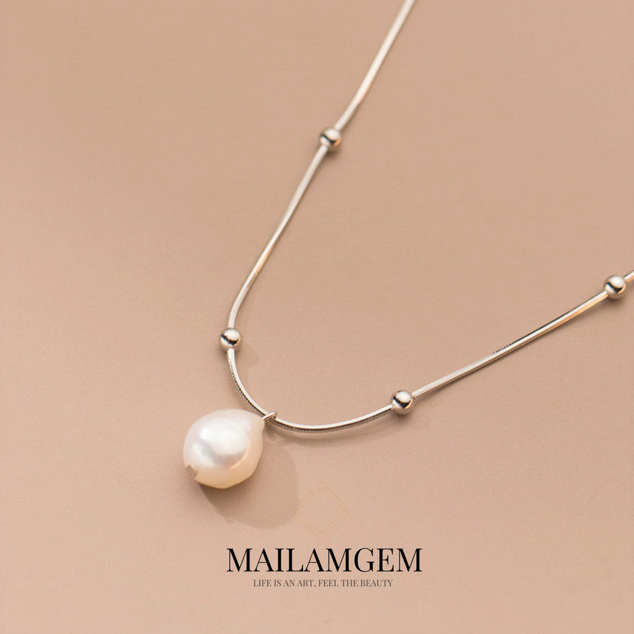 S925 Silver Pearl Necklace