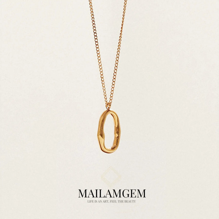 Sterling Silver Oval Necklace - MAILAMGEM