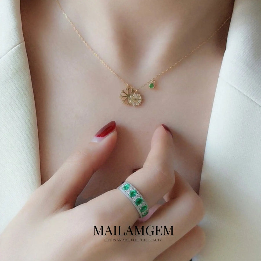 Sterling Silver Snowflake Necklace - MAILAMGEM