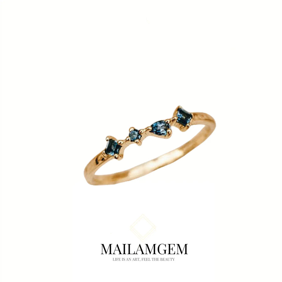 Topaz Aquamarine Zircon Ring - MAILAMGEM