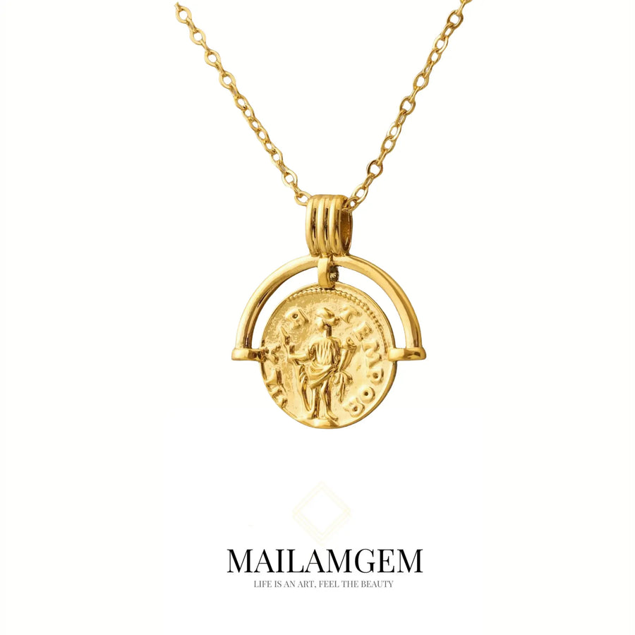 Shop Vintage Coin Necklace Gold | MAILAMGEM