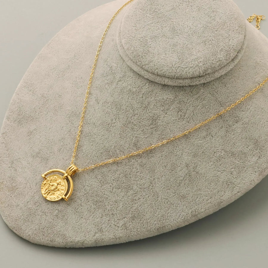 Shop Vintage Coin Necklace Gold | MAILAMGEM