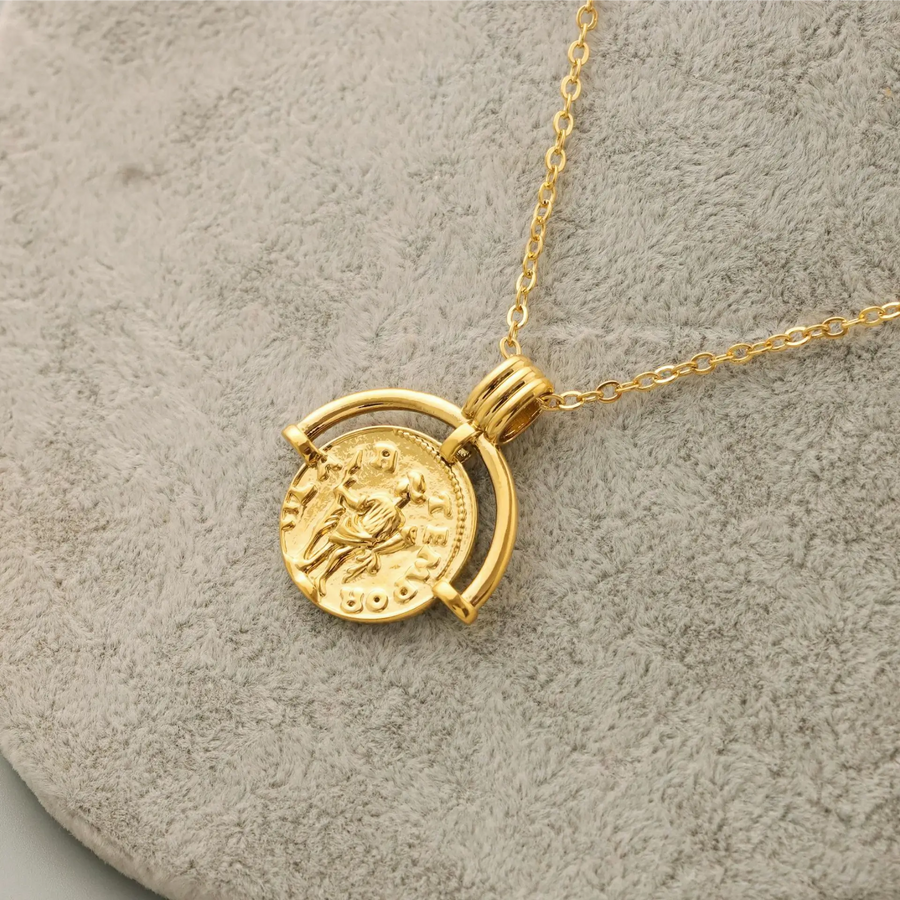 Shop Vintage Coin Necklace Gold | MAILAMGEM