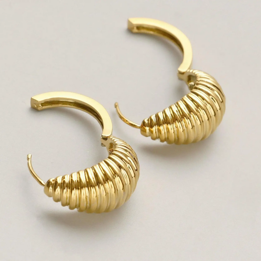 Vintage Spiral Hoop Earrings