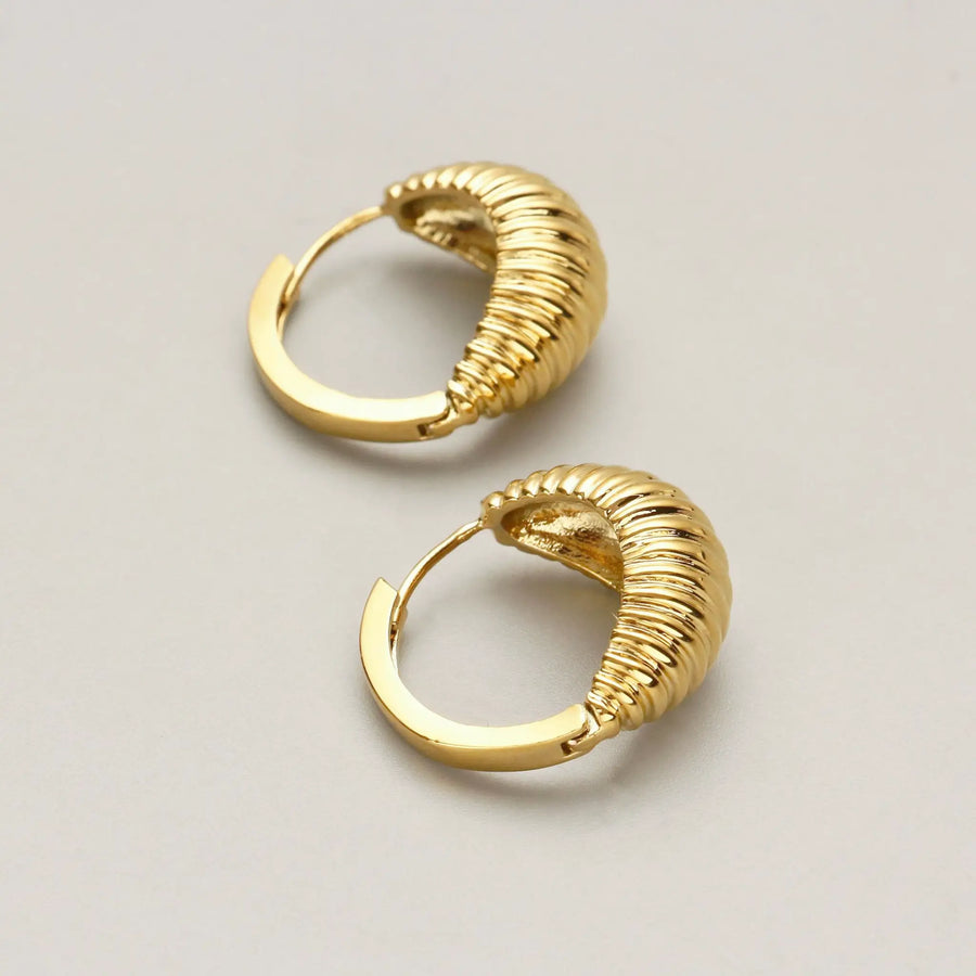 Vintage Spiral Hoop Earrings