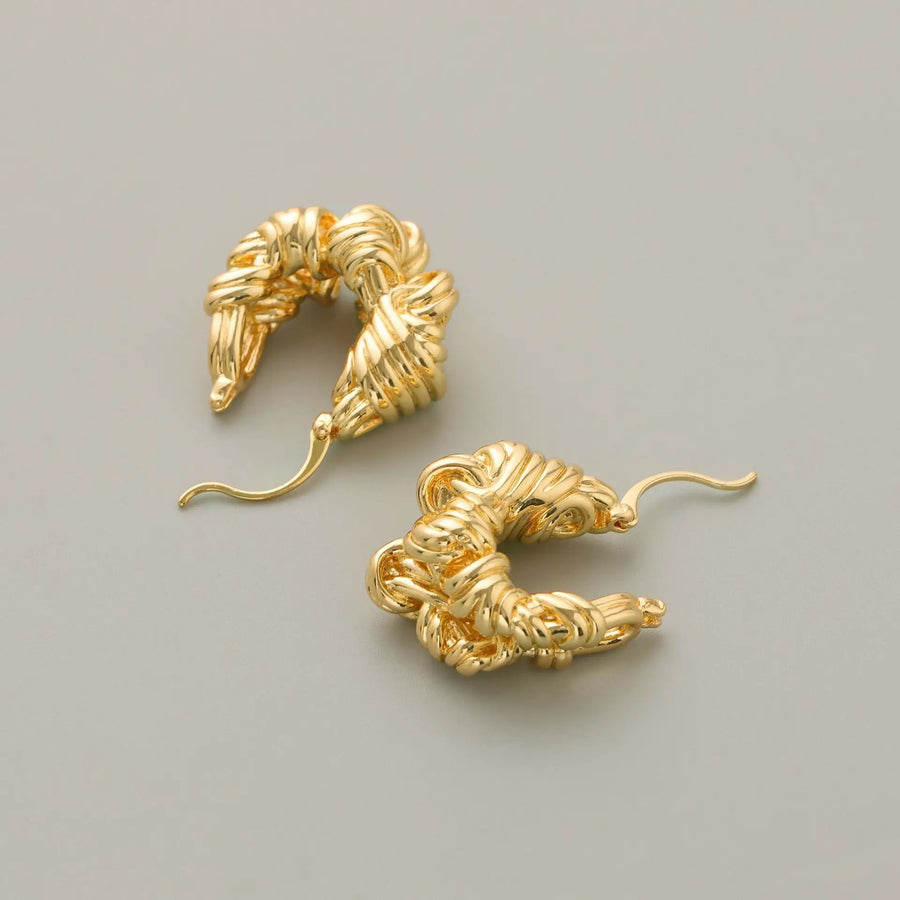 Vintage Twist Hoop Earrings