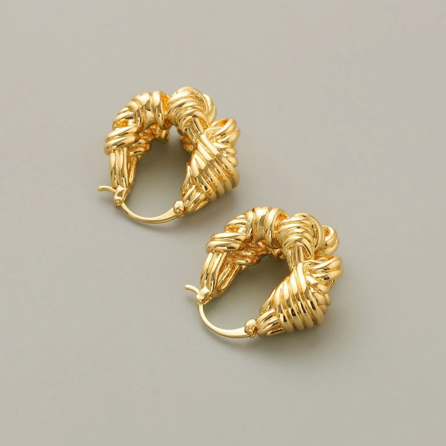 Vintage Twist Hoop Earrings