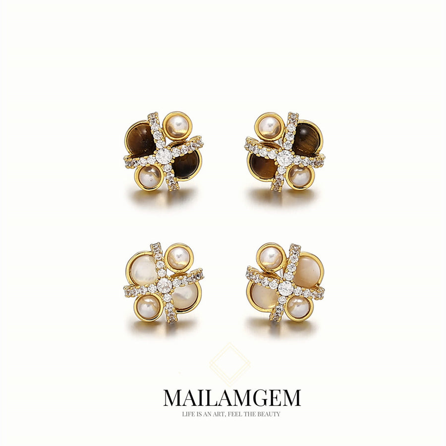 Zircon 18K Gold Plated Earrings