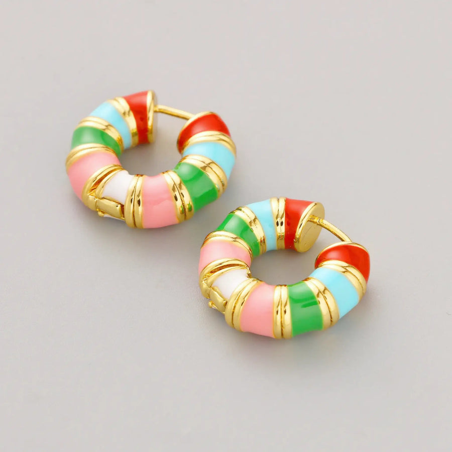 Colorful Enamel Earrings