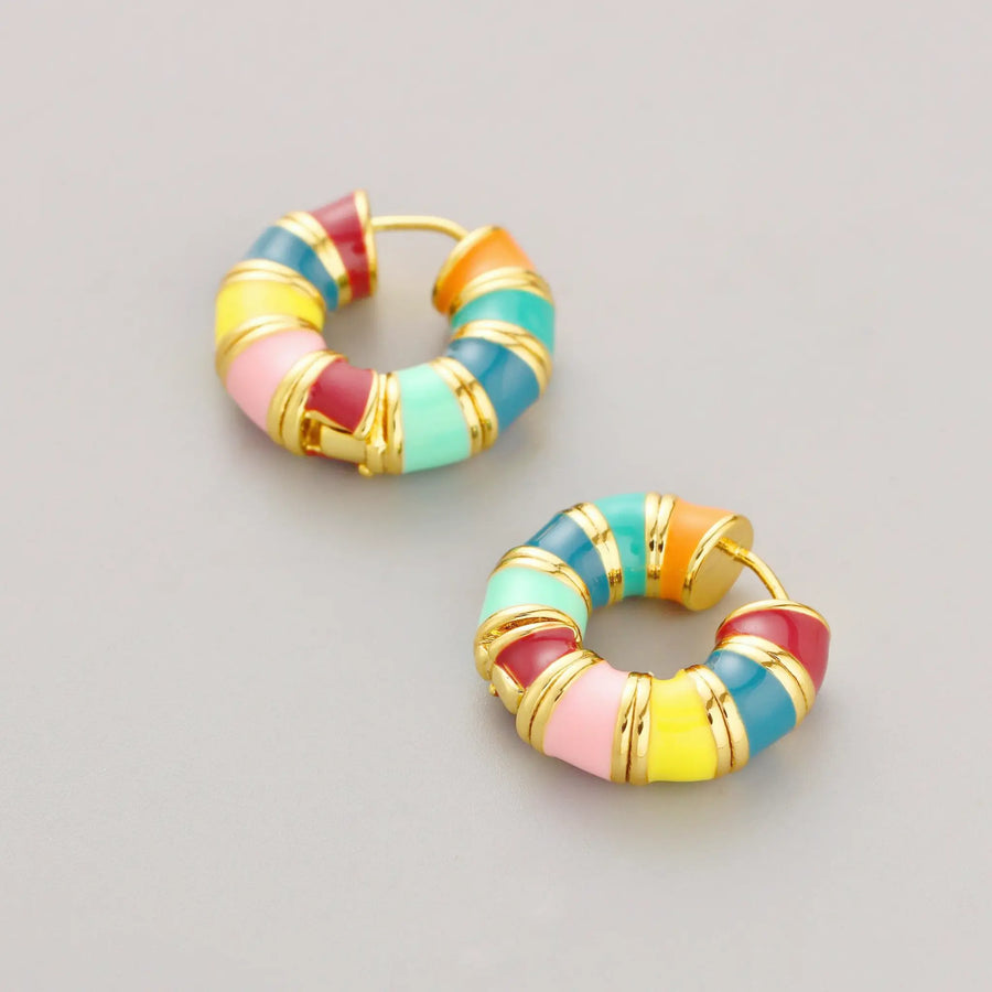 Colorful Enamel Earrings