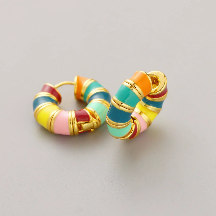 Colorful Enamel Earrings