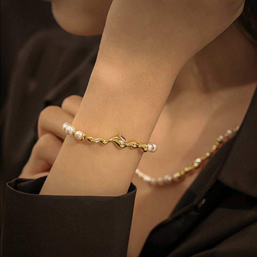 Zirconia Inlaid Pearl Bracelets - MAILAMGEM
